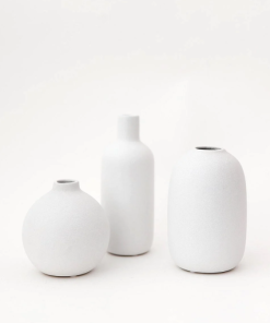 Set of 3 Bud Vases (White)
